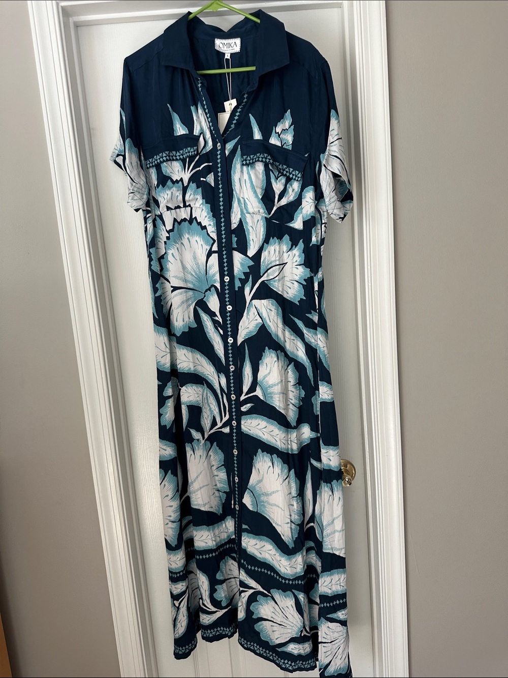 OMIKA maxi shirt dress